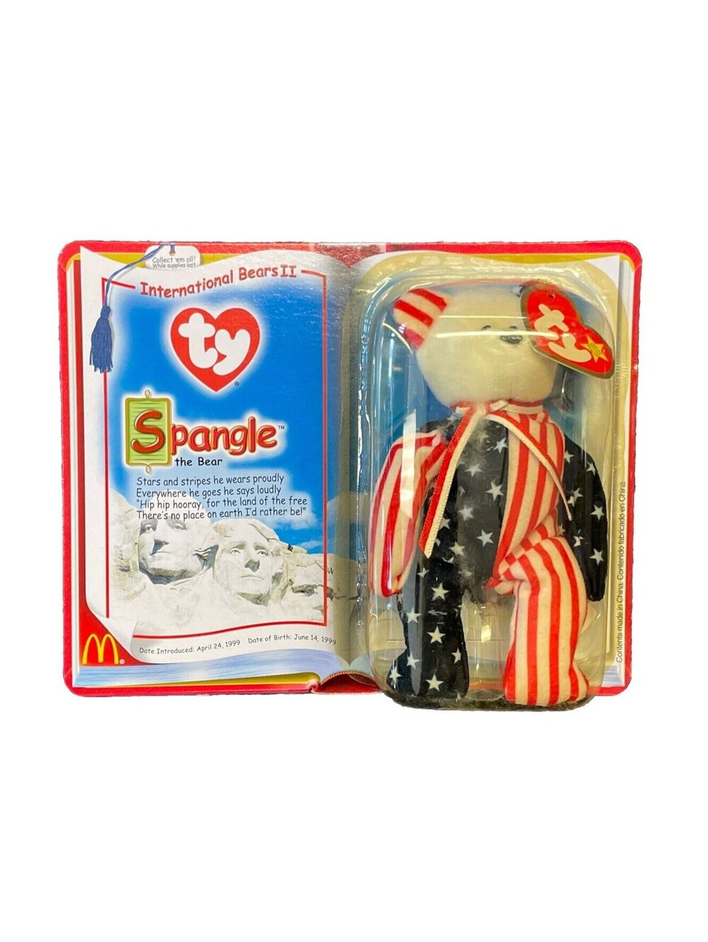 Ty Spangle the Bear International Bears II Collectible Plush Bear
